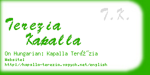 terezia kapalla business card